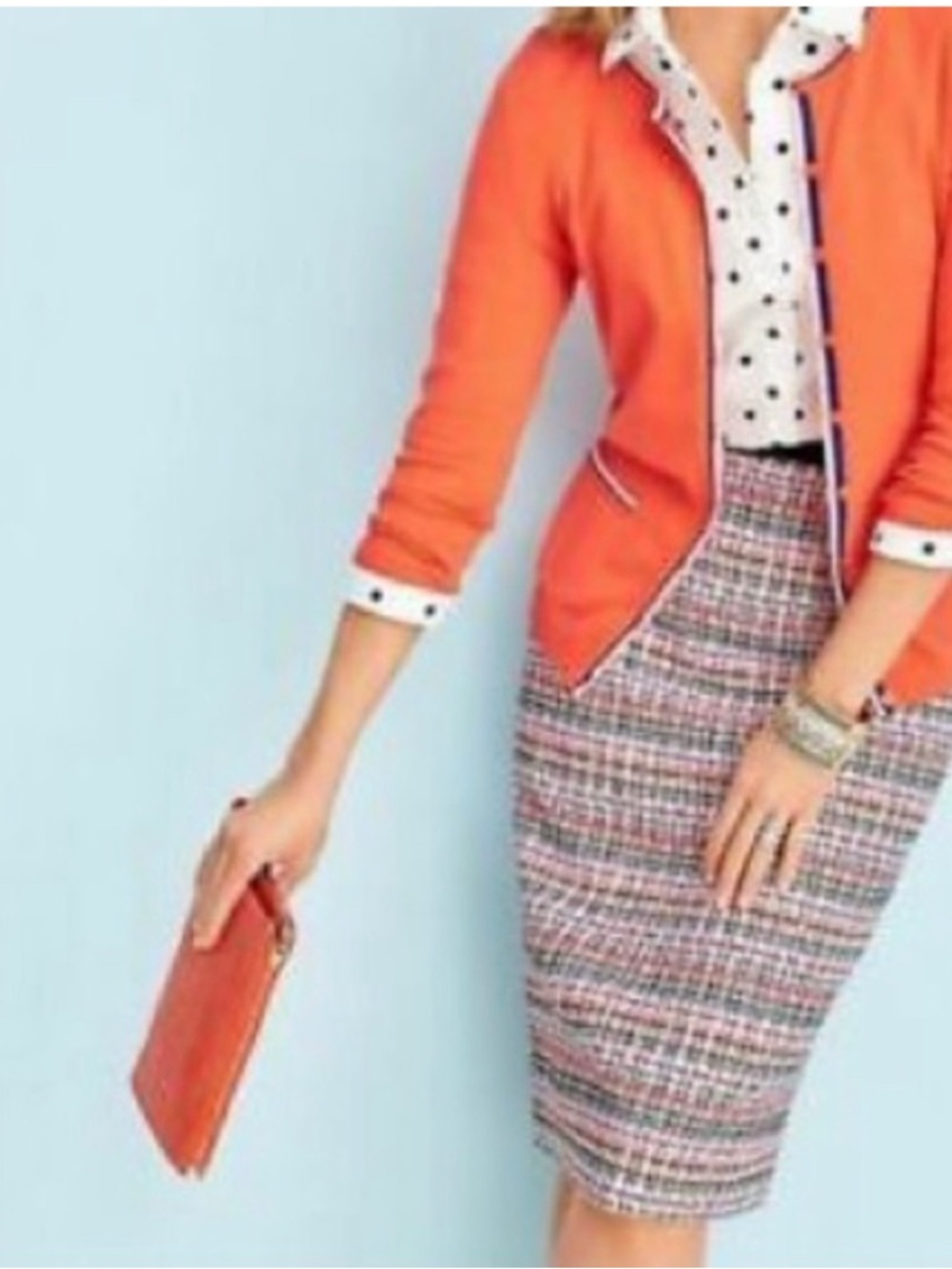 Talbots | New multi color tweed skirt Women’s size 14P metallic shimmer office